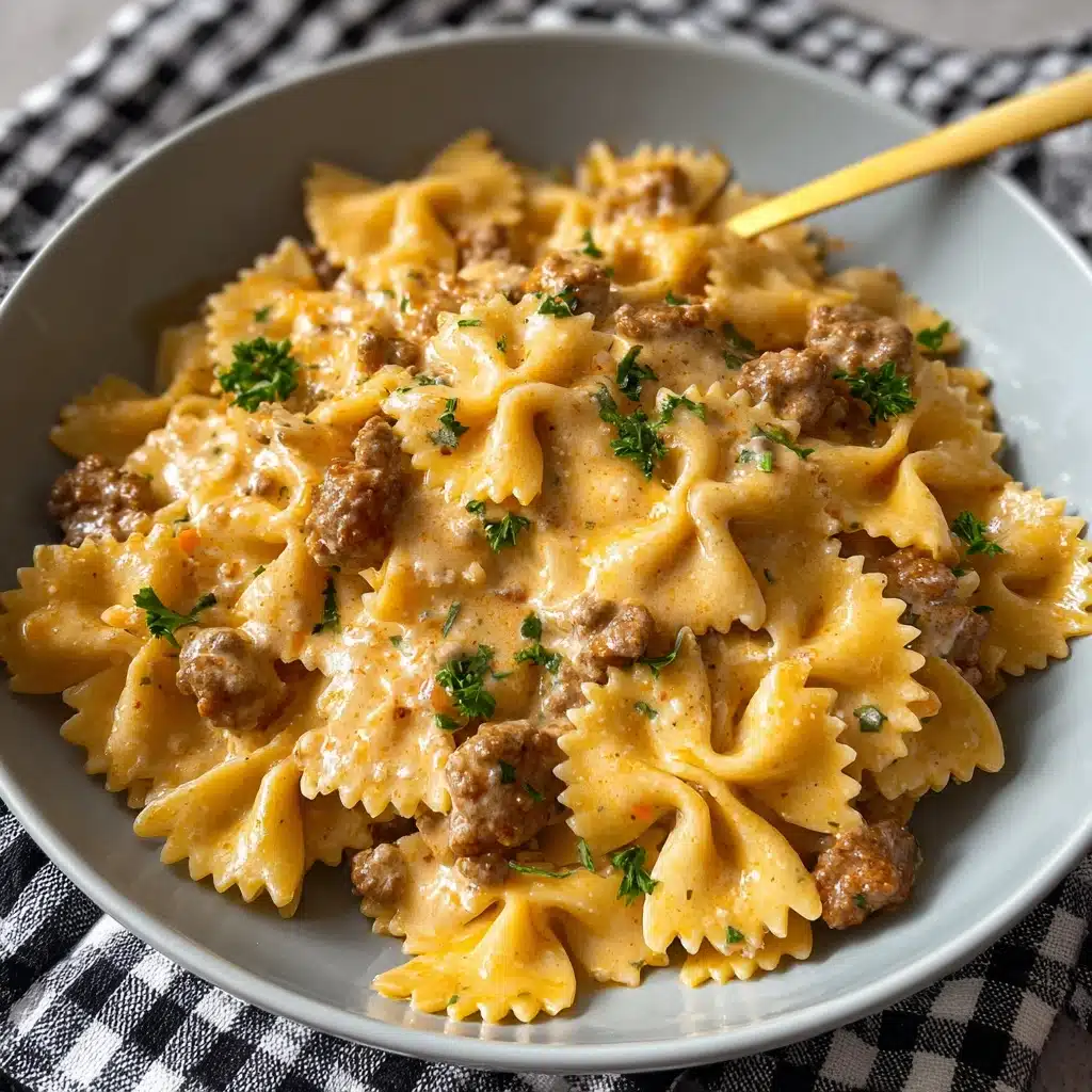 Creamy Ground Beef and Bowtie Pasta – The Ultimate Comfort Food Recipe - Recipe Image
