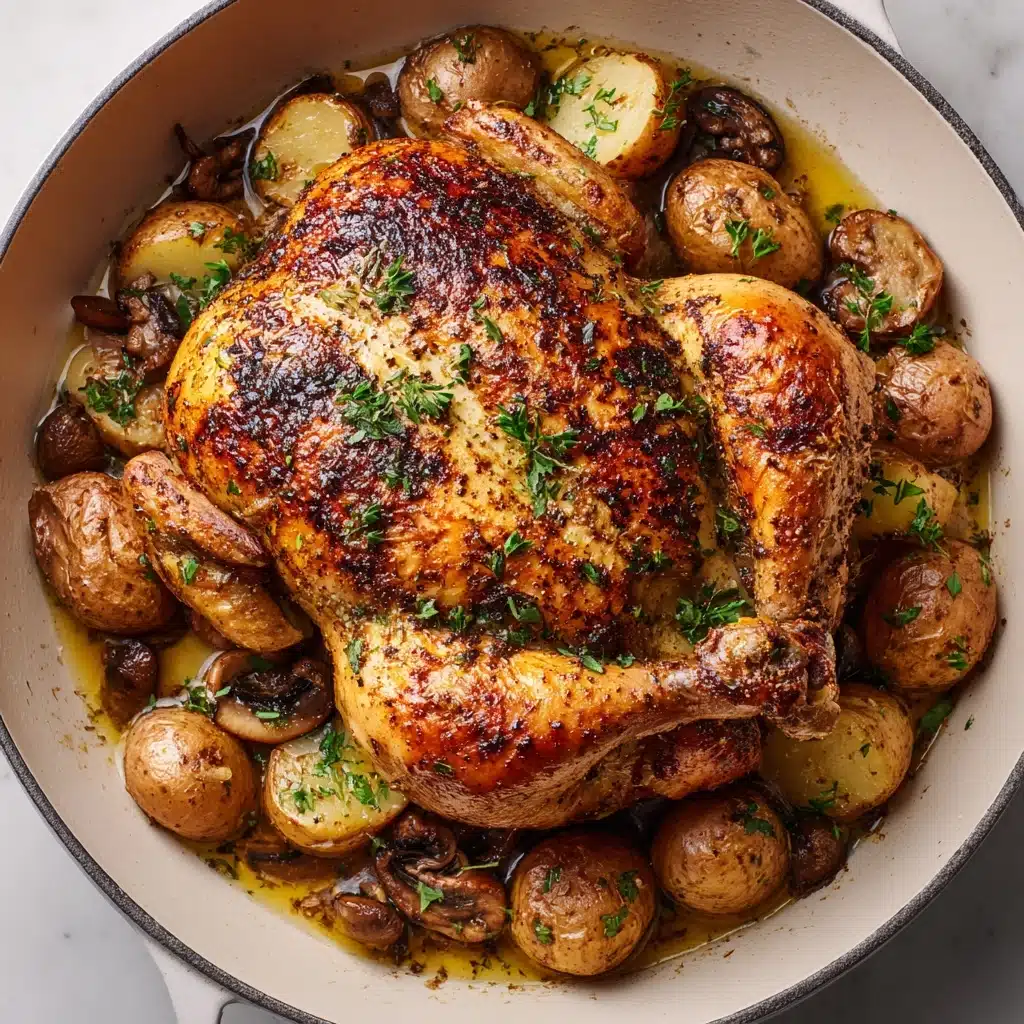 Creamy Lemon and Herb Pot Roasted Chicken Recipe