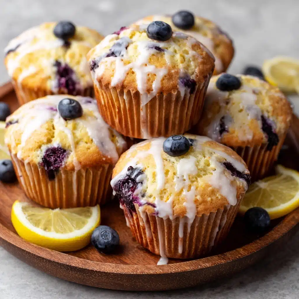 Blueberry Muffins with Lemon Glaze Recipe - Recipe Image