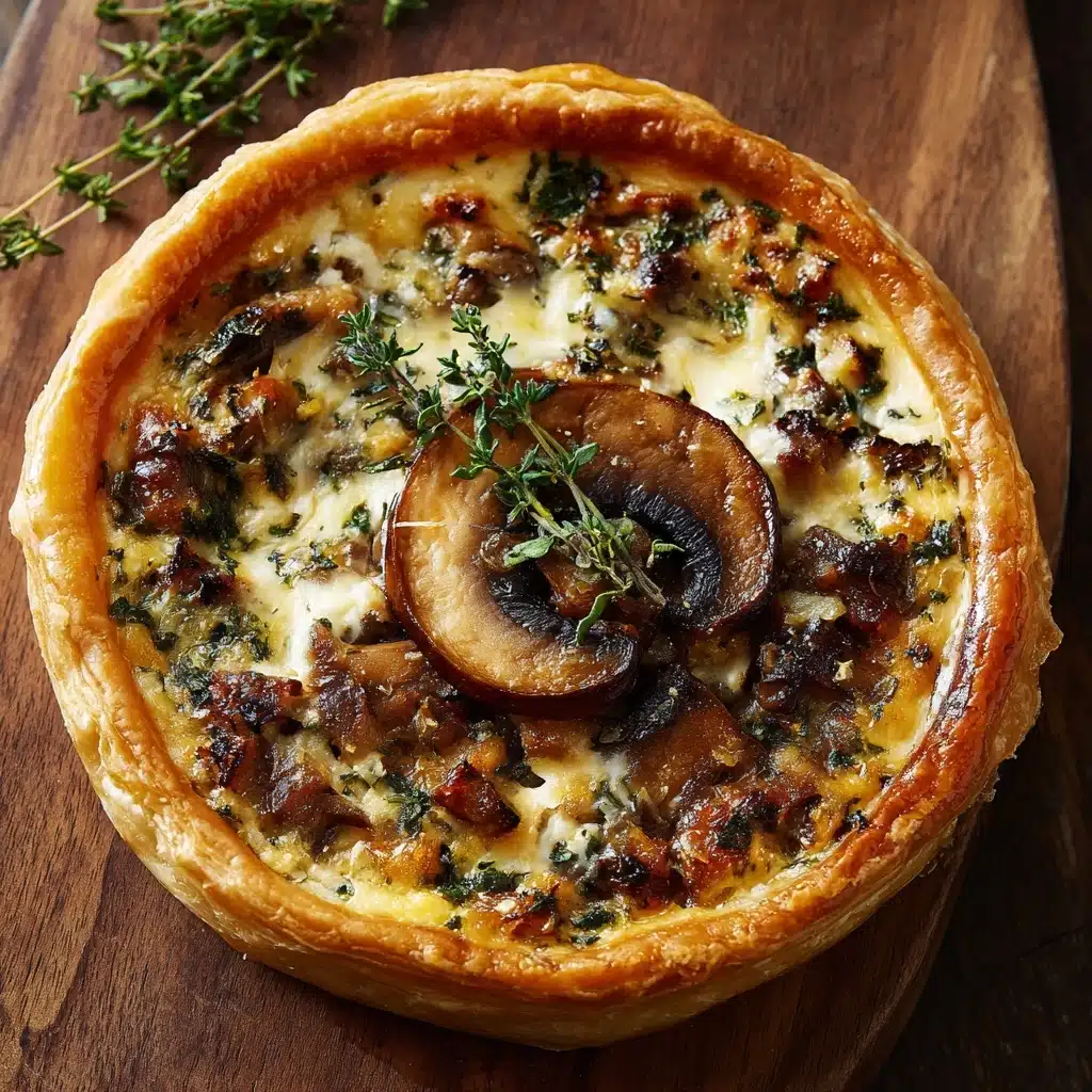 Mushroom, Shallot, and Herbed Goat Cheese Tarts Recipe - Recipe Image