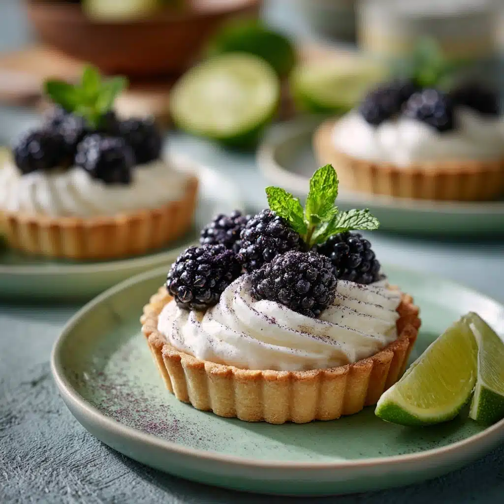 Mini Key Lime Pies with Blackberry Recipe - Recipe Image