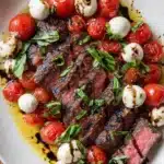 Grilled Balsamic Flank Steak Caprese Recipe