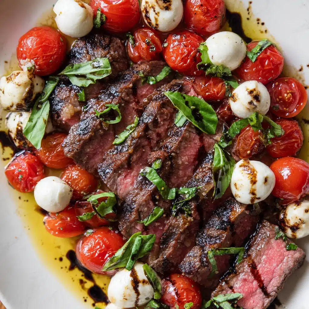 Grilled Balsamic Flank Steak Caprese Recipe