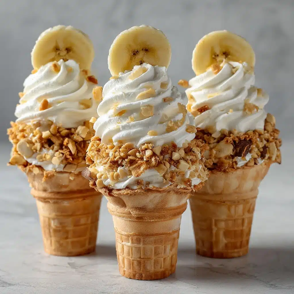 Banana Pudding Cheesecake Cones Recipe - Recipe Image