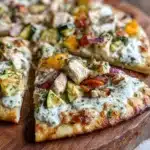 Tzatziki Chicken & Veggie Naan Pizza Recipe
