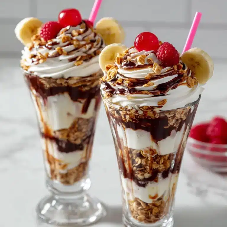 Banana Split Milkshakes Recipe