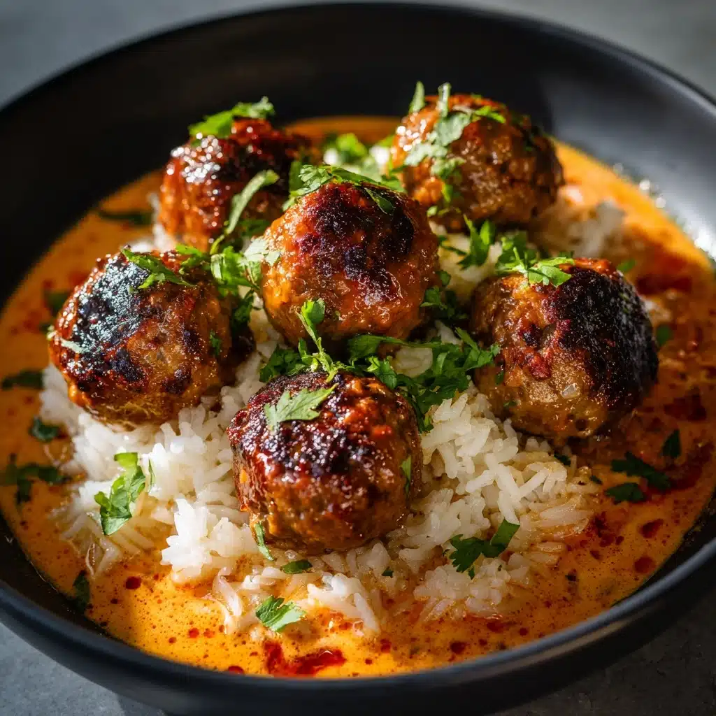 Creamy Coconut Gochujang Chicken Meatballs Recipe - Recipe Image