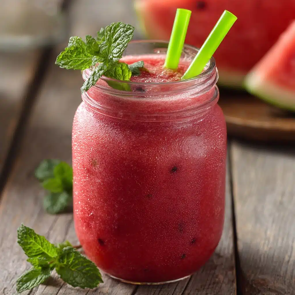 Watermelon Strawberry Smoothie Recipe - Recipe Image