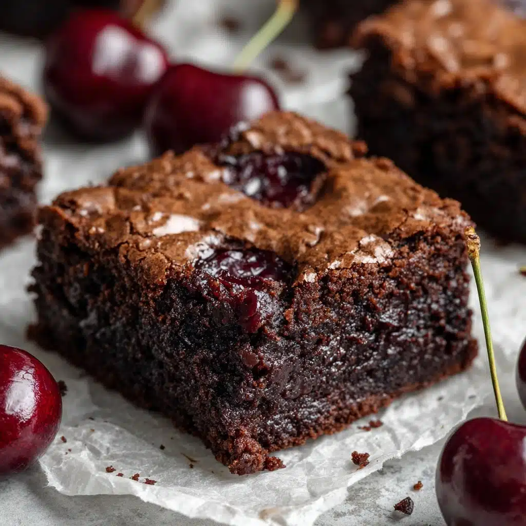 Roasted Chocolate Cherry Brownies Recipe - Recipe Image
