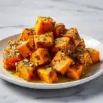 Crispy Baked Sweet Potato Bites Parmesan Herb Butter Recipe