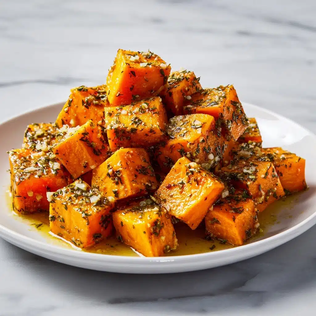 Crispy Baked Sweet Potato Bites Parmesan Herb Butter Recipe
