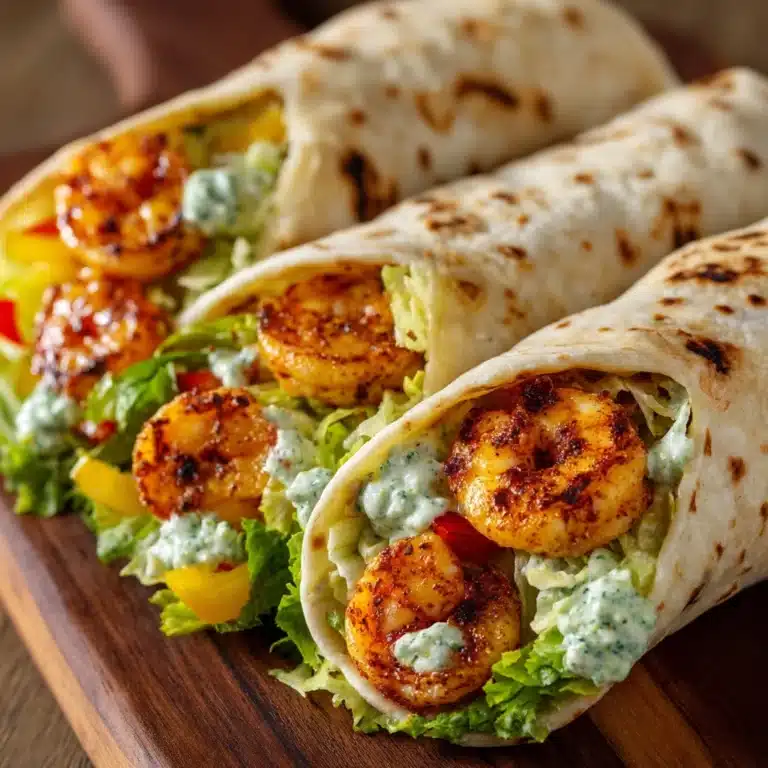 Caesar Shrimp Wraps Recipe