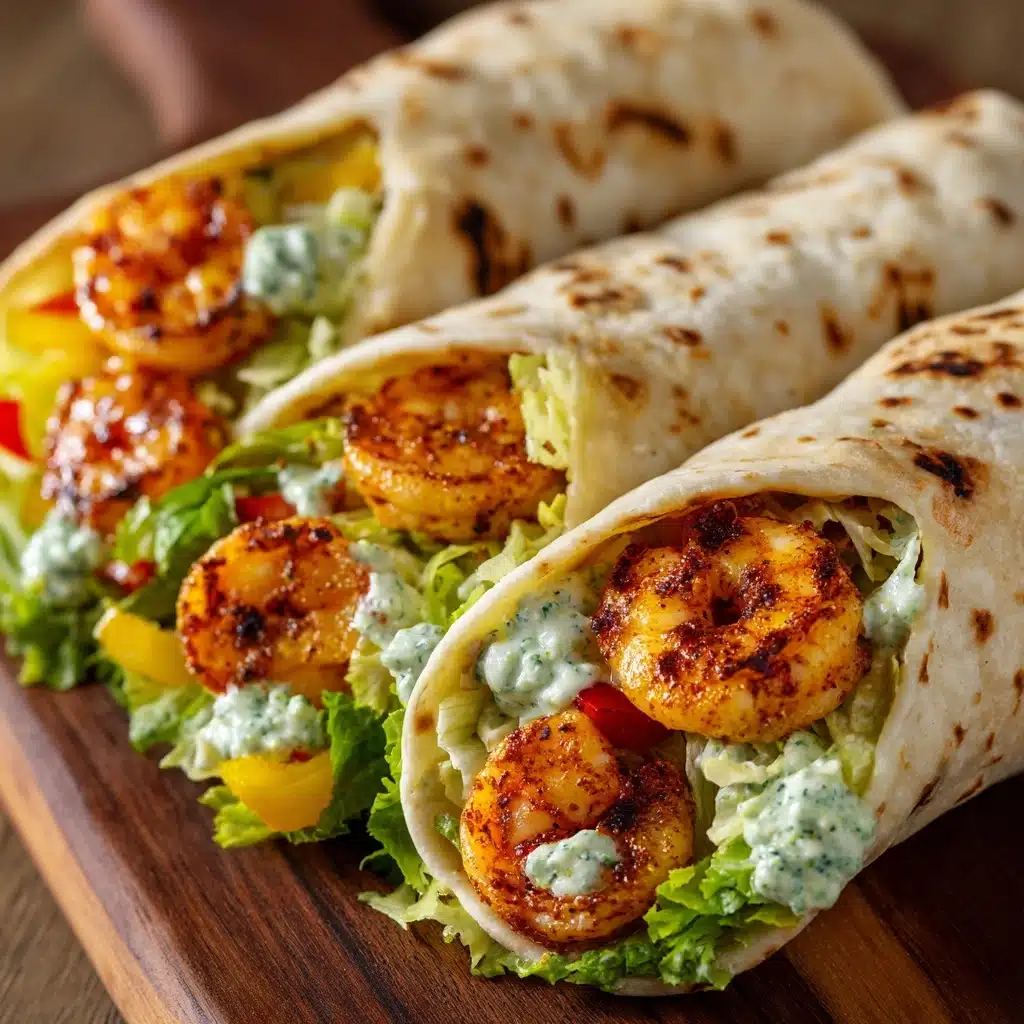 Caesar Shrimp Wraps Recipe