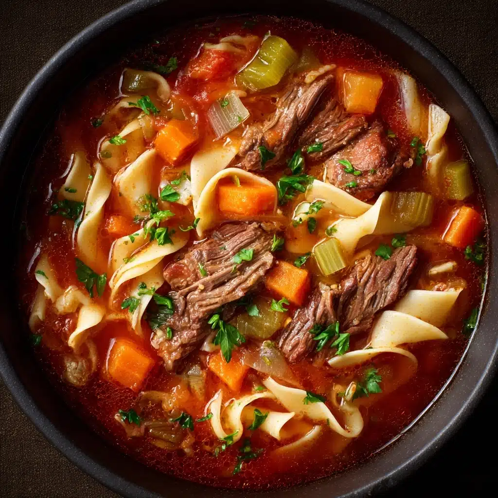 The BEST Vegetable Beef Soup Recipe - Recipe Image