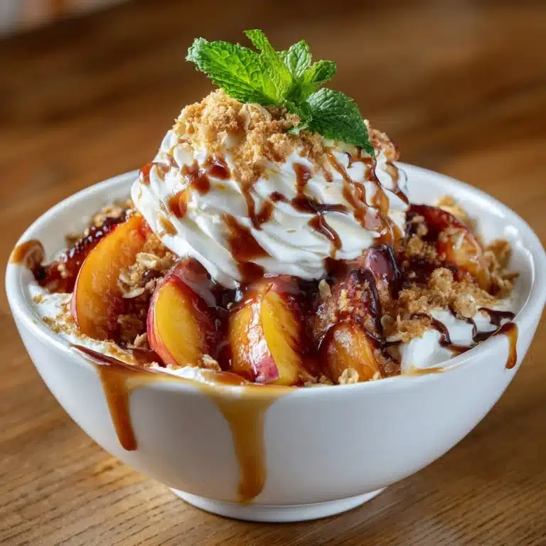Grilled Peach Sundaes Recipe