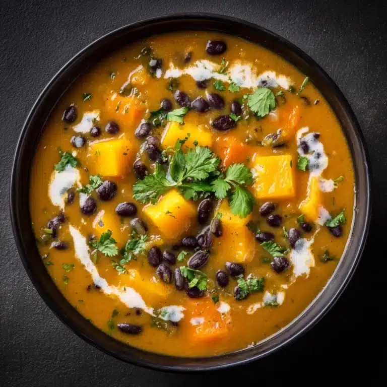 Black Bean Pumpkin and Butternut Squash Soup with Cream Cheese Recipe