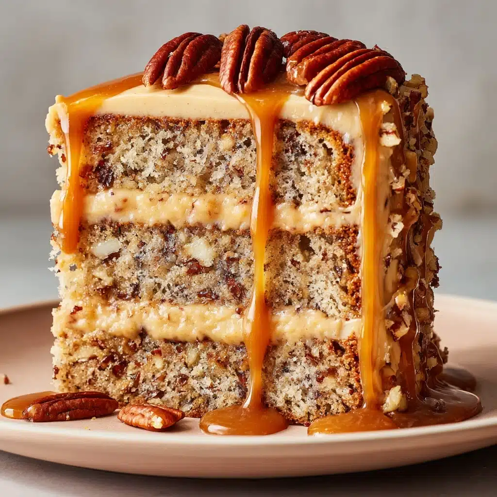 Banana Pecan Caramel Cake Recipe