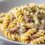 Stovetop Creamy Ground Beef Pasta Recipe
