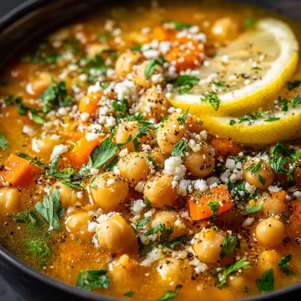 Greek Chickpea Soup with Lemon Recipe