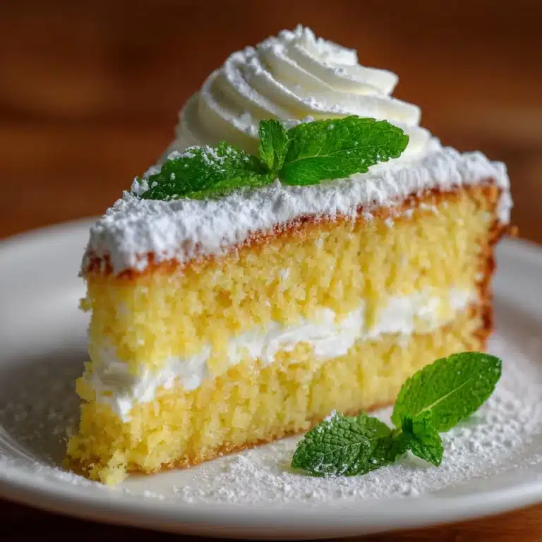 Lemon Custard Cloud Cake – Soft Layers & Silky Filling Recipe