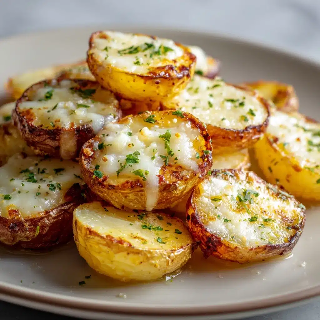 Parmesan Smashed Potatoes with Garlic Dip Recipe - Recipe Image