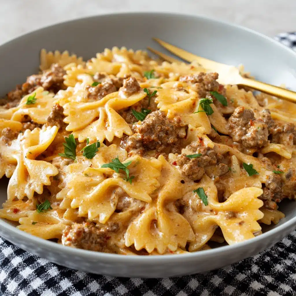 Creamy Ground Beef and Bowtie Pasta – The Ultimate Comfort Food Recipe - Recipe Image