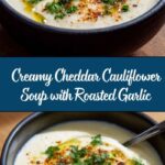 Cheddar Cauliflower and Roasted Garlic Soup Recipe