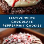 White Chocolate Dipped Peppermint Chocolate Cookies Recipe