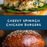 White Cheddar and Spinach Chicken Burgers Recipe