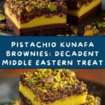 Irresistible Pistachio Kunafa Brownies Recipe