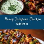 Honey Jalapeño Chicken Skewers with Cilantro Lime Dip Recipe