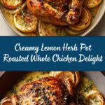 Creamy Lemon Herb Pot Roasted Whole Chicken Recipe