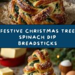Christmas Tree Spinach Dip Breadsticks Recipe