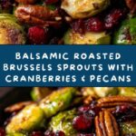 Balsamic Roasted Brussels Sprouts with Cranberries & Pecans Recipe