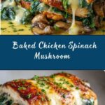 Baked Chicken with Spinach and Mushrooms Recipe