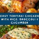 Teriyaki Chicken with Steamed Rice, Broccoli & Cucumber Recipe