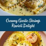 Shrimp Ravioli in Creamy Garlic Sauce Recipe