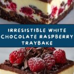White Chocolate Raspberry Traybake Recipe