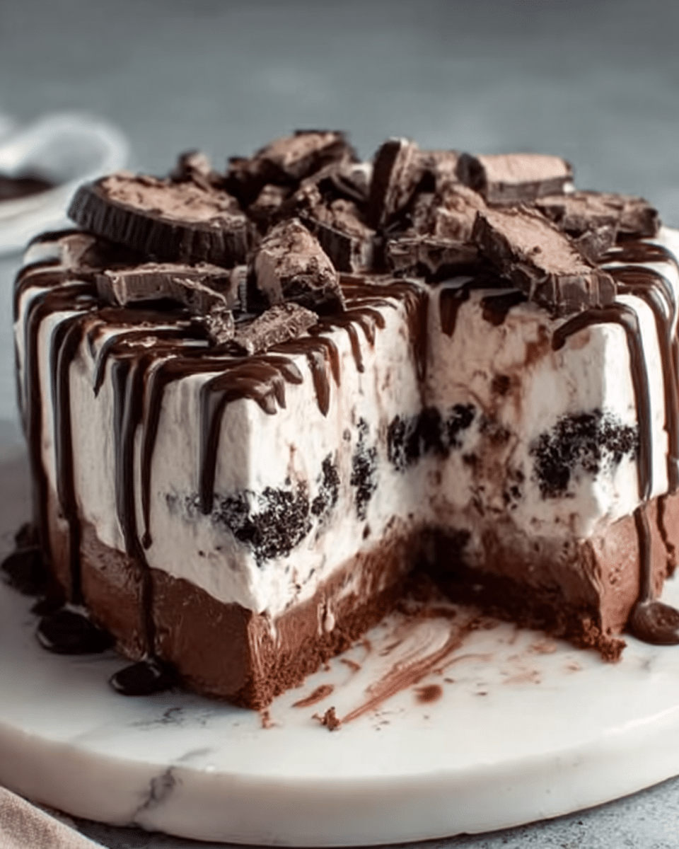 Brownie Ice Cream Cake Recipe - Recipe Image