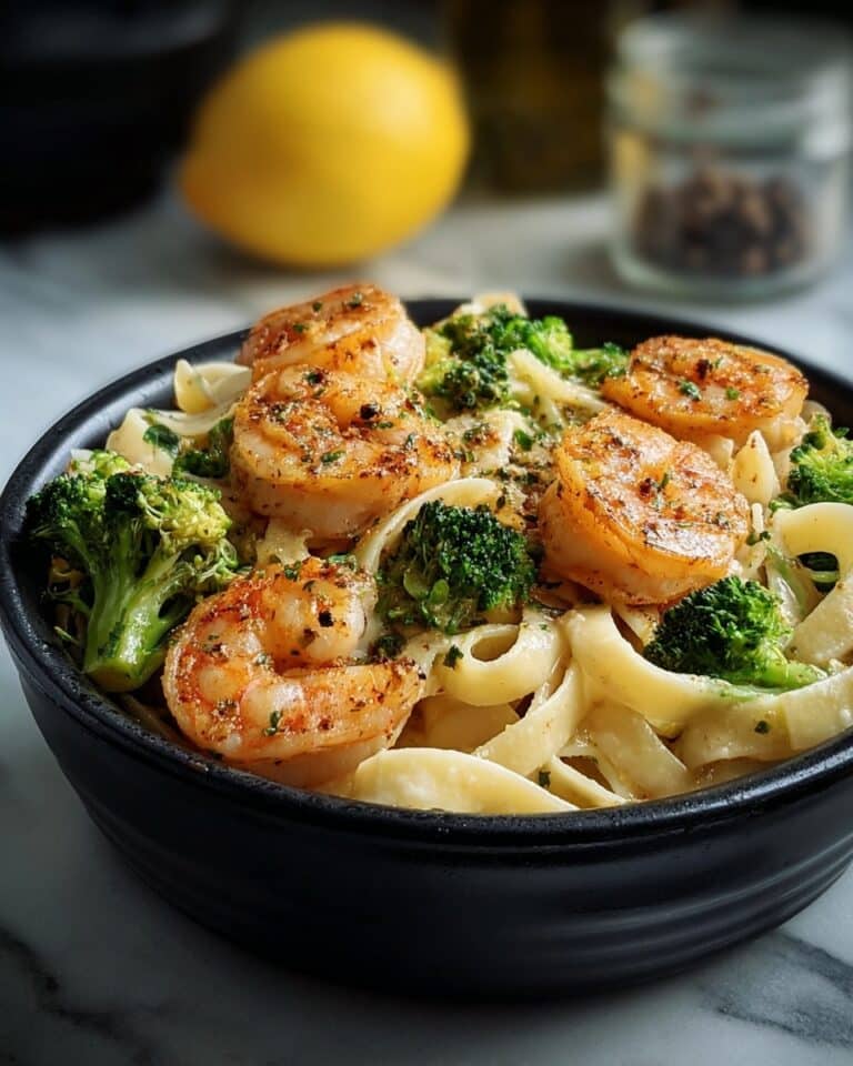 Lemon Pepper Shrimp and Broccoli Pasta Recipe
