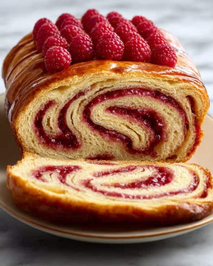 Raspberry Swirl Brioche Loaf Recipe