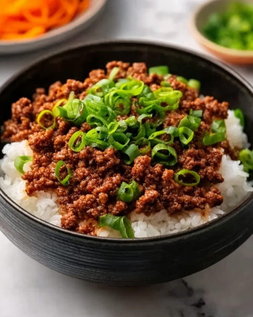 Korean Ground Beef Bowl Recipe