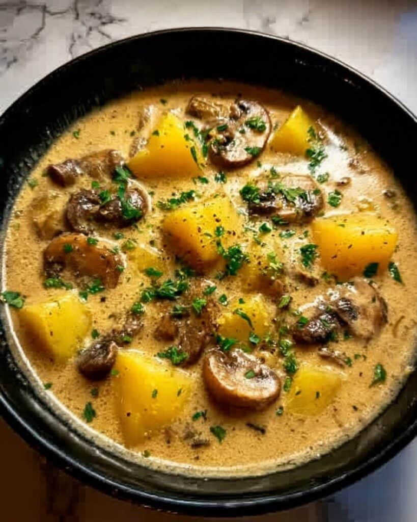 Creamy Mushroom Potato Soup Recipe