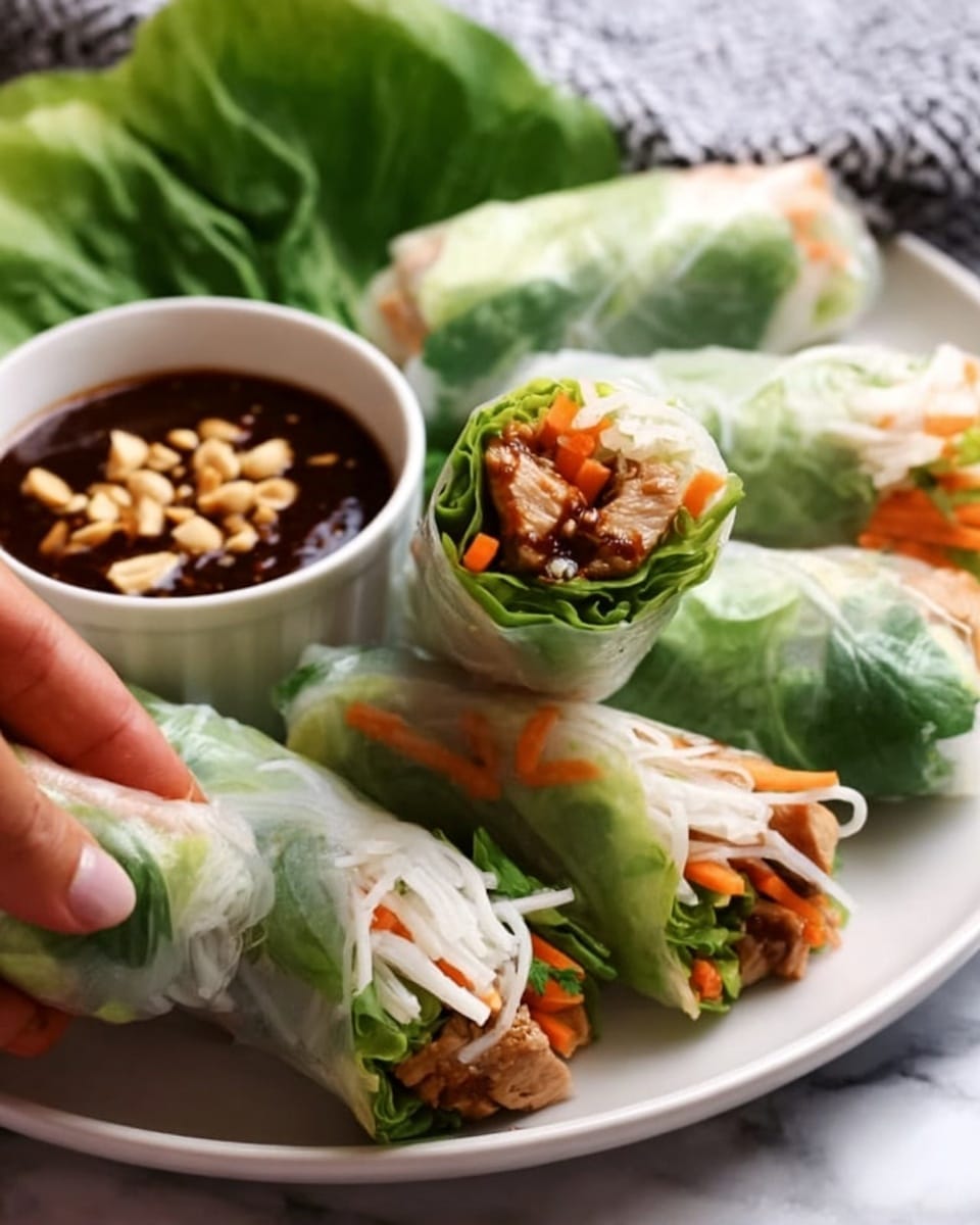 Chicken Spring Rolls with Spicy Dipping Sauce Recipe