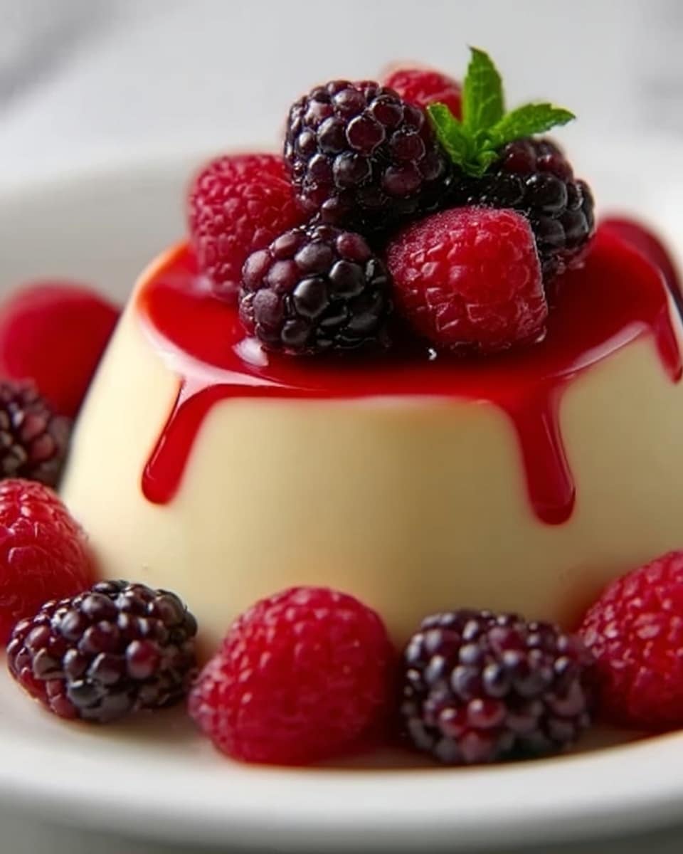 Raspberry Lychee Rose Water Panna Cotta Recipe - Recipe Image