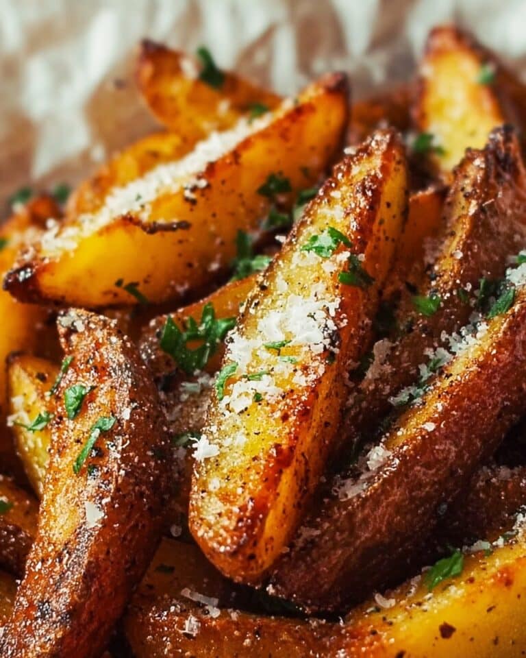 Parmesan and Garlic Baked Potato Wedges Recipe