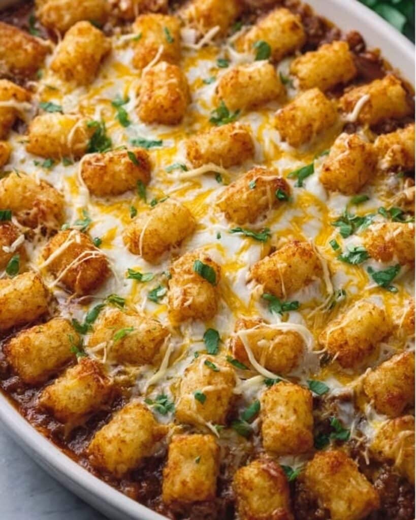 Crispy Tot Chili Casserole Recipe