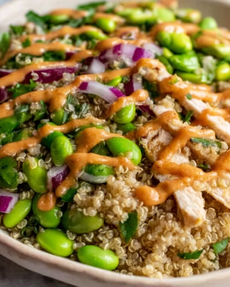Quinoa Edamame Salad With Creamy Peanut Dressing Recipe