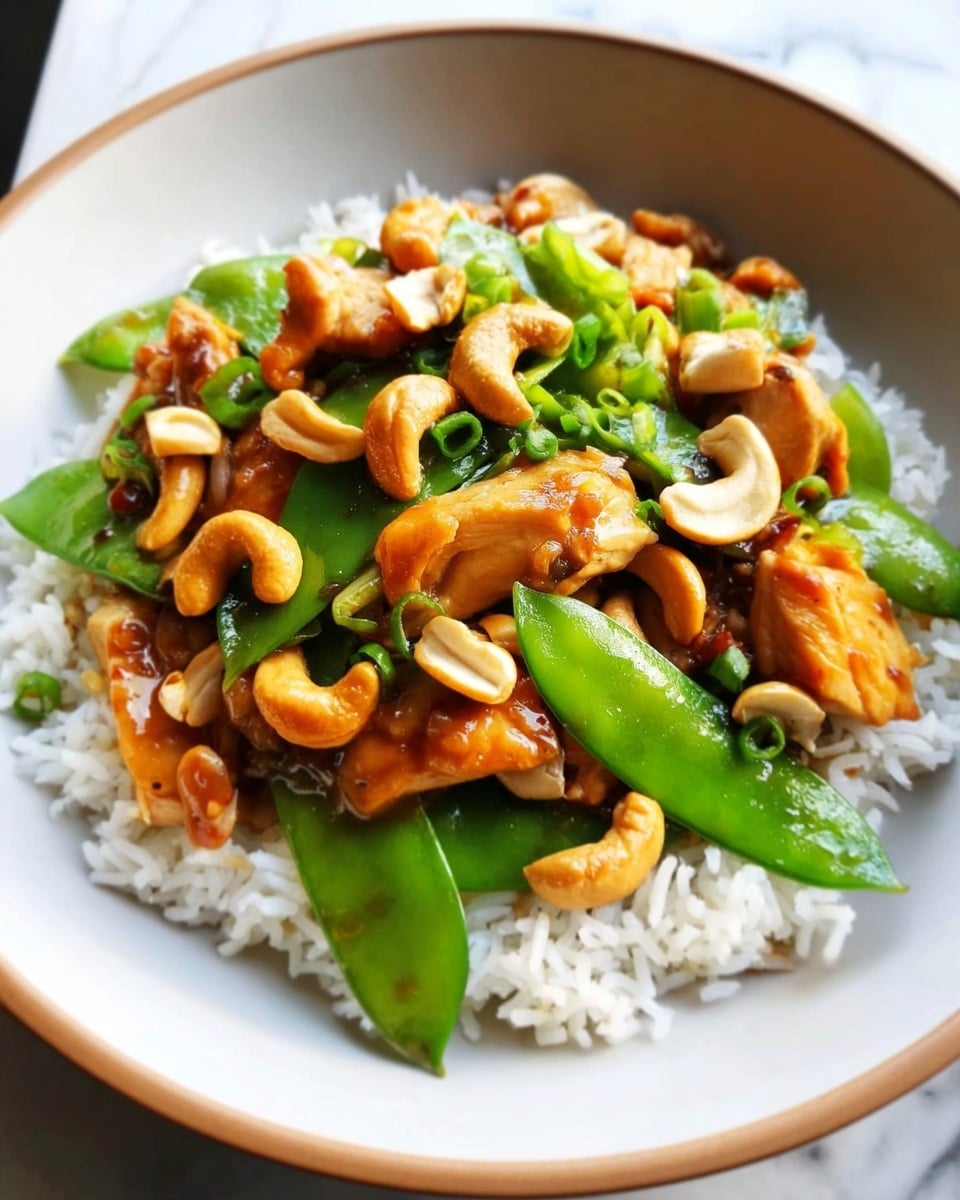 Cashew Chicken with Vegetables in Honey Soy Sauce Recipe - Recipe Image