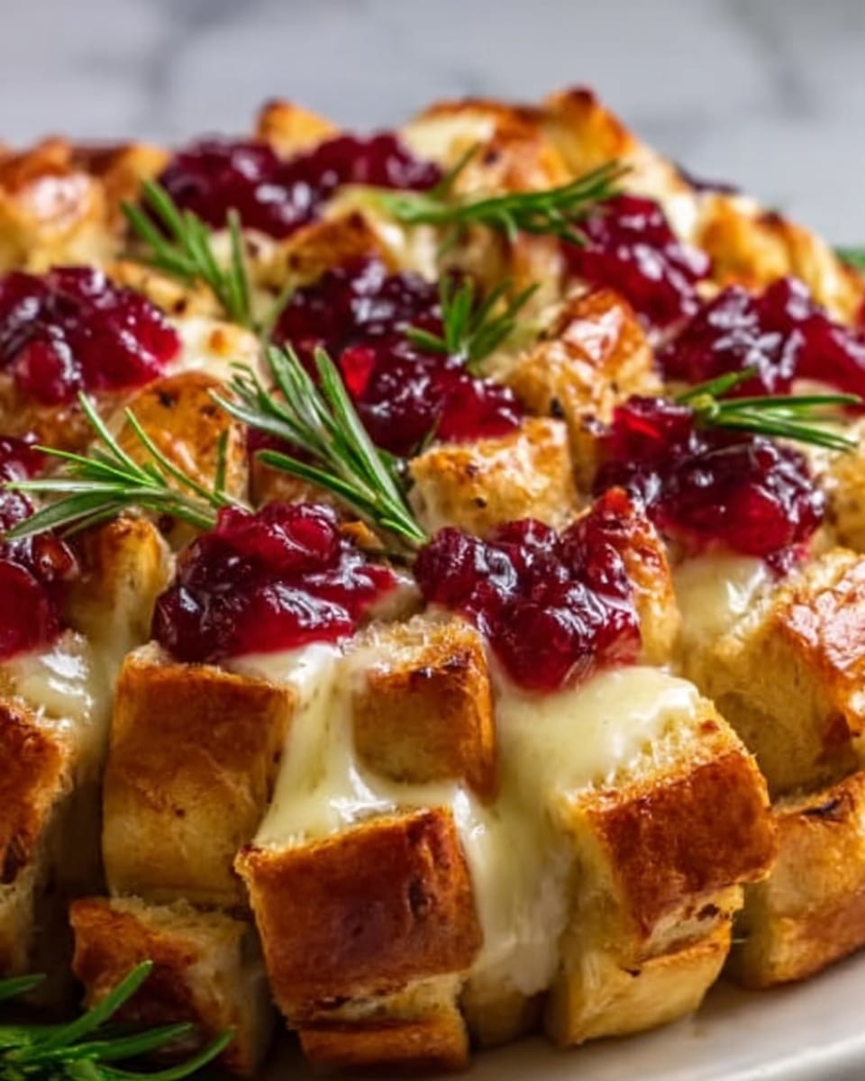 Pull-Apart Sourdough Brie and Cranberry Bread Recipe - Recipe Image